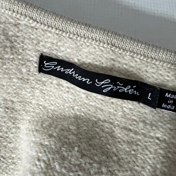 Gudrun Sjoden Wool Blend Cardigan Sweater Women Size Large Top Button - Picture 6 of 9